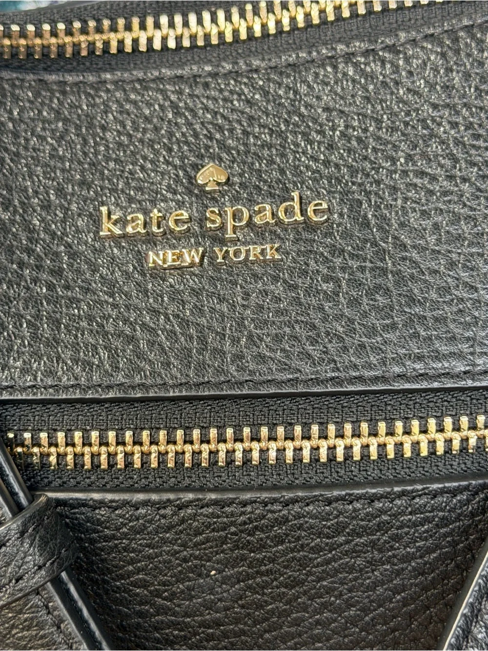 Kate Spade Classic 2010s Lena Black Leather Large Crossbody Bag